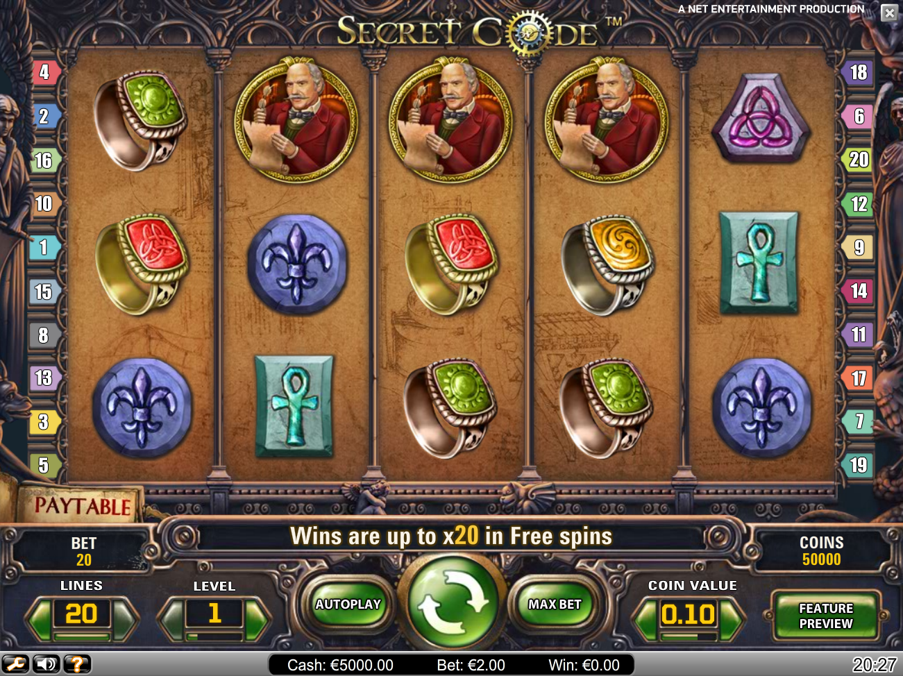 Secret Code  (Секретный код) из раздела Игровые автоматы